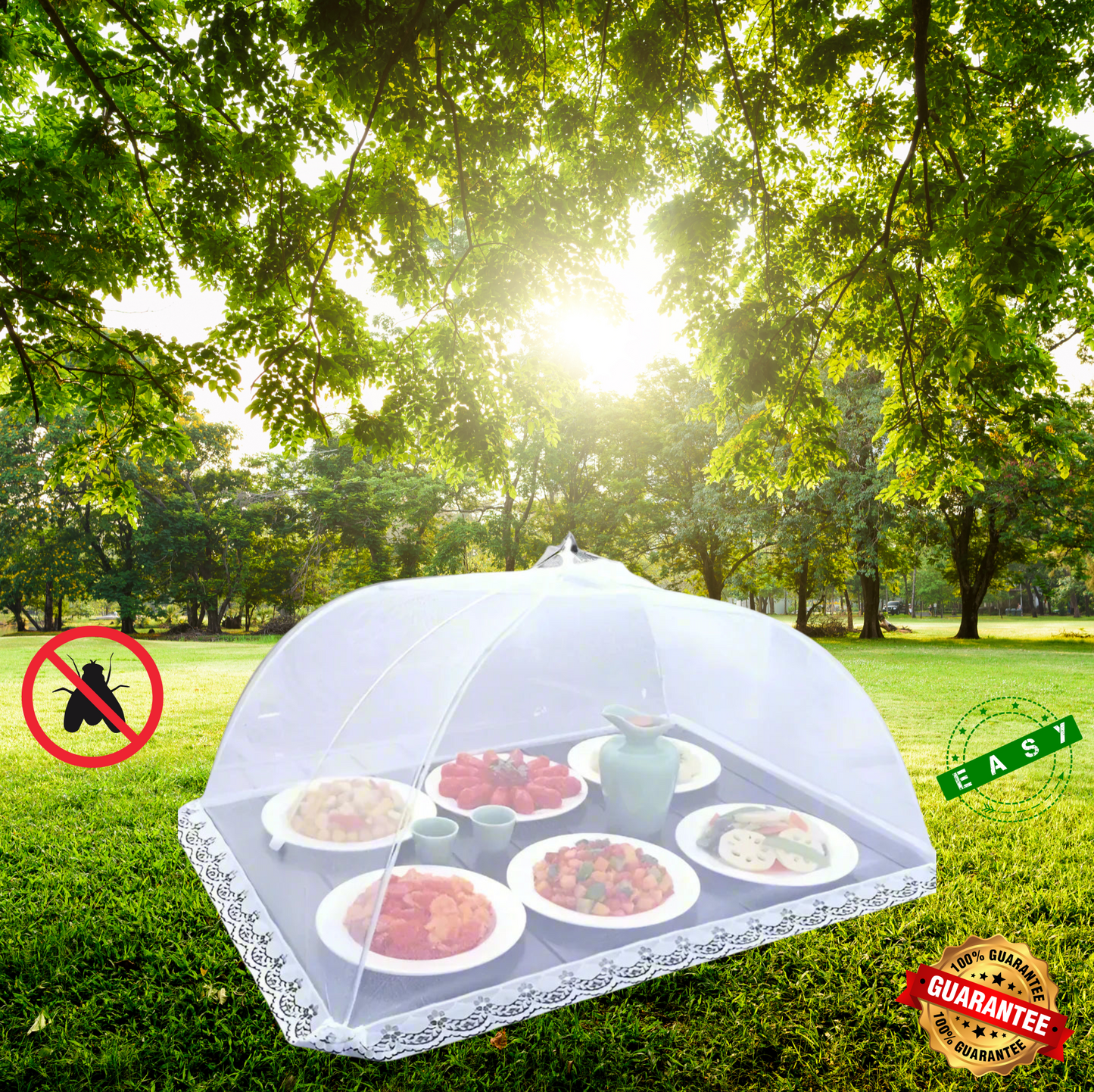 Best foldable anti-fly screen mesh for food white